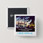 すすり泣いて楽園で許されなくて、私はAlと潜ります 缶バッジ (正面&裏面)