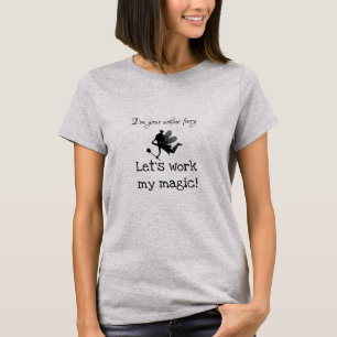 すすり泣きの妖精の仕事の魔法のカスタムな文字 Tシャツ