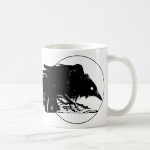 すす黒のワタリガラス コーヒーマグカップ