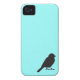 すずめのシルエットのシックで青いつばめの鳥 Case-Mate iPhoneケース (裏面)
