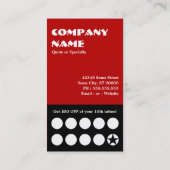 すずめの入れ墨のクーポンカード ロイヤリティカード (裏面)