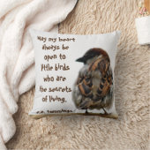 すずめの写真撮影 クッション (ブランケット)