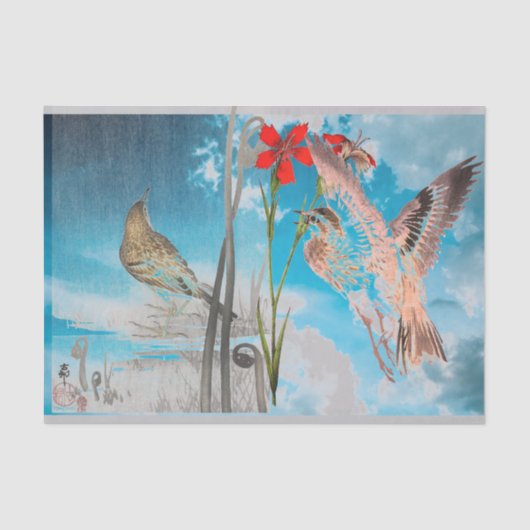 すずめの日本人のティッシュペーパー 薄葉紙 (正面)