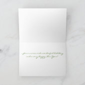 すずめの鳥の自然の休日のクリスマスカード シーズンカード (内部)