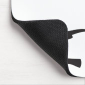 すずめの鳥及び枝黒く及び白いシルエット マウスパッド (コーナー)