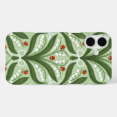 すずらんとてんとう虫のグリーン対称デザイン Case-Mate iPhoneケース (裏面 (横))