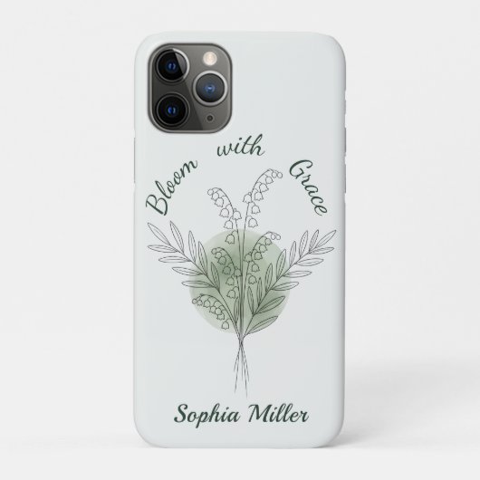すずらんのカスタムフラワー名 オーダーメイド Case-Mate iPhoneケース (裏)