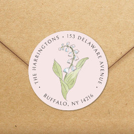 すずらんの丘 ５月 ピンクの花 返送先 ラウンドシール