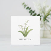 すずらんの花の絵画 感謝 招待状 (スタンド正面)