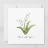 すずらんの花の絵画 感謝 招待状 (正面)