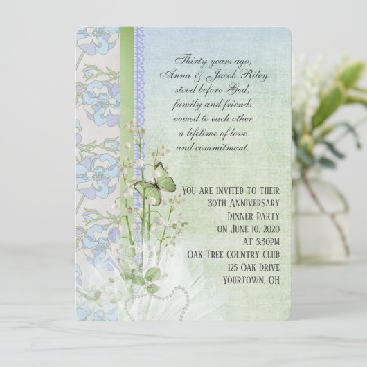 すずらんの記念日パーティー 招待状 (スタンド正面)