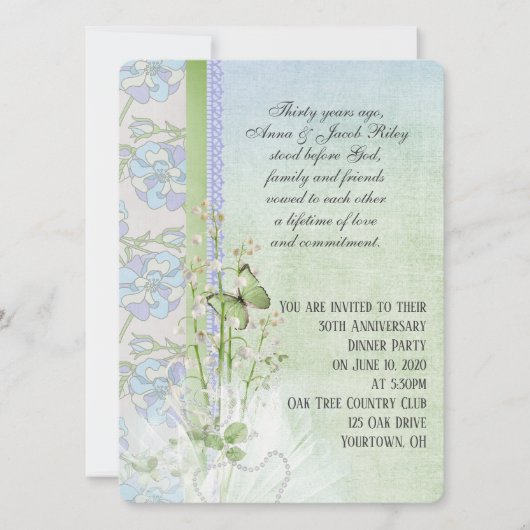 すずらんの記念日パーティー 招待状 (正面)