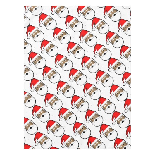 すてきで黒いサンタ テーブルクロス (正面)