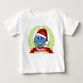 すてきなアルバの旗のクリスマスのスタイル ベビーTシャツ
