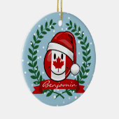 すてきなカナダの旗のクリスマスのスタイル セラミックオーナメント (右)