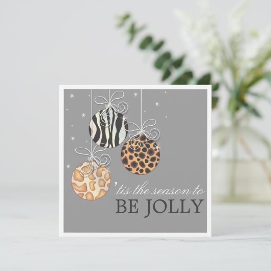 すてきなクリスマスのオーナメントの休日のパーティの招待があって下さい 招待状 (スタンド正面)