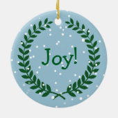 すてきなゲイプライドの旗のクリスマスのスタイル セラミックオーナメント (裏面)