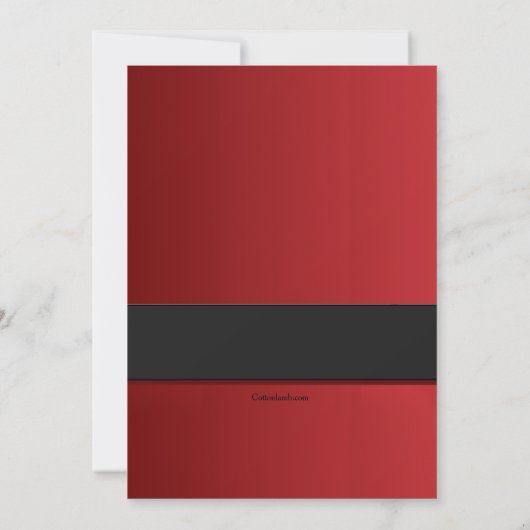 すてきなサンタのギフト交換パーティの招待状 招待状 (裏面)