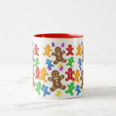 すてきなジンジャーブレッドマンのコーヒー・マグ ツートーンマグカップ (中央)