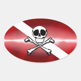 すてきなダイバー 楕円形シール