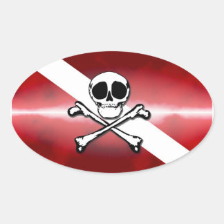 すてきなダイバー 楕円形シール