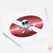 すてきなダイバー 楕円形シール (封筒)