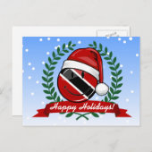 すてきなトリニダードの旗のクリスマスのスタイル シーズンポストカード (正面/裏面)