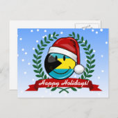 すてきなバハマの旗のクリスマスのスタイル シーズンポストカード (正面/裏面)