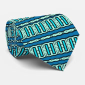 すてきなパターン2 (青緑色) ネクタイ (ロール)