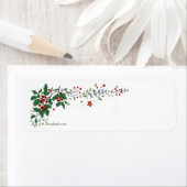 すてきなヒイラギの差出人住所ラベル ラベル (インサイチュ)