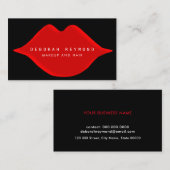 すてきなフェミニングラフィック赤い唇美しいメイク 名刺 (正面/裏面)