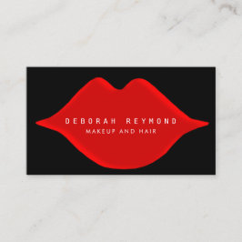 すてきなフェミニングラフィック赤い唇美しいメイク 名刺