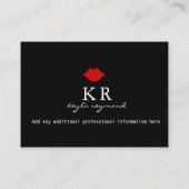 すてきなメイクアップアーティストの赤い唇が濃い 名刺 (裏面)