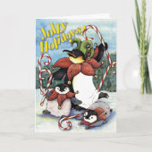 すてきな休日のペンギン、クリスマスカード シーズンカード (正面)