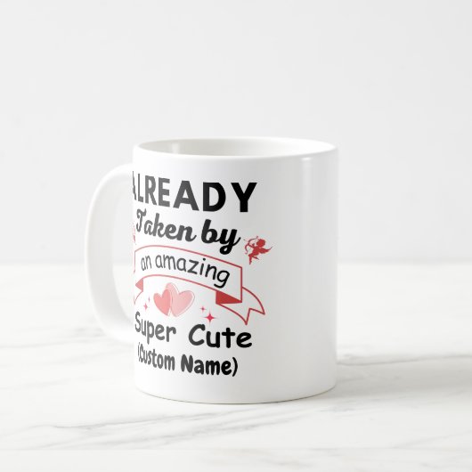すてきな可愛すごいさにカスタム酔う コーヒーマグカップ (正面左)
