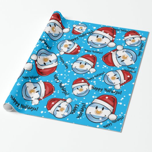 すてきな微笑のアルゼンチンの旗の休日 ラッピングペーパー (アンロールド)