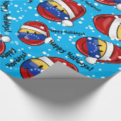 すてきな微笑のベネズエラの旗のクリスマス ラッピングペーパー (角)