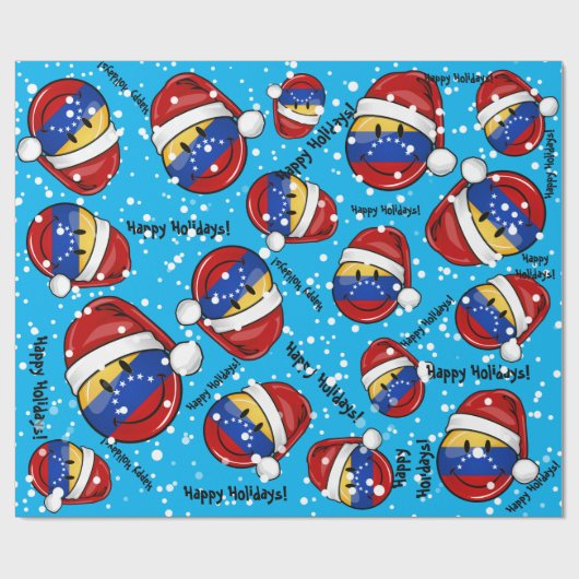 すてきな微笑のベネズエラの旗のクリスマス ラッピングペーパー (フラット)