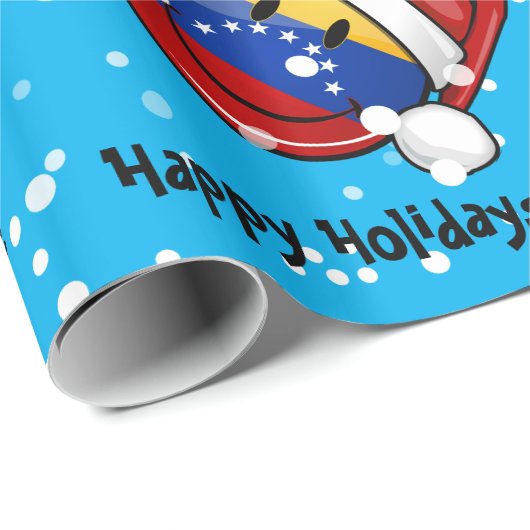 すてきな微笑のベネズエラの旗のクリスマス ラッピングペーパー (ロールコーナー)