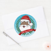 すてきな民族のサンタのカスタムの文字 ラウンドシール (封筒)