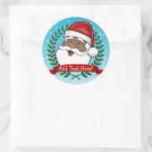 すてきな民族のサンタのカスタムの文字 ラウンドシール (バッグ)