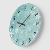 すてきな雪 ラージ壁時計 (傾斜)