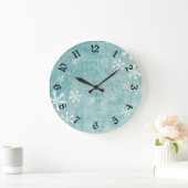 すてきな雪 ラージ壁時計 (ホーム)