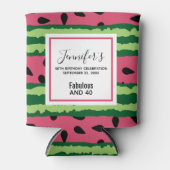 すてきな40キュートなスイカ柄誕生日 缶クーラー (正面)