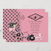 すてきな50年代のパーティの招待状 招待状 (正面/裏面)