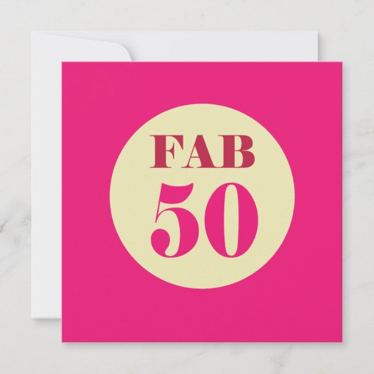 すてきな50第50誕生日の招待状 招待状 (正面)