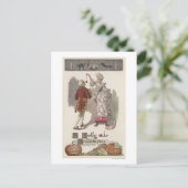 すてきなHalloweenRestorationによって服を着せられるカップル シーズンポストカード (スタンド正面)