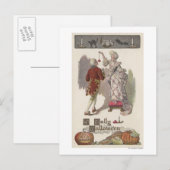 すてきなHalloweenRestorationによって服を着せられるカップル シーズンポストカード (正面/裏面)