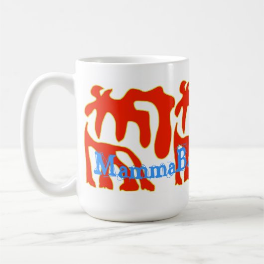 すてきなMammaBASILデザインのマグカップ! コーヒーマグカップ (左)