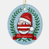 すてきなWashhington DCの旗のクリスマス セラミックオーナメント (左)